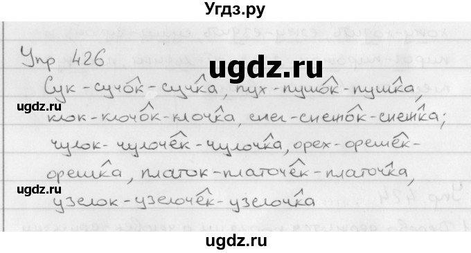 ГДЗ (Решебник №2 к учебнику 2016) по русскому языку 5 класс М.Т. Баранов / упражнение / 426