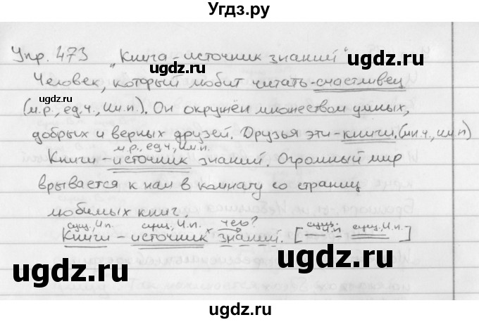 ГДЗ (Решебник №2 к учебнику 2016) по русскому языку 5 класс М.Т. Баранов / упражнение / 473