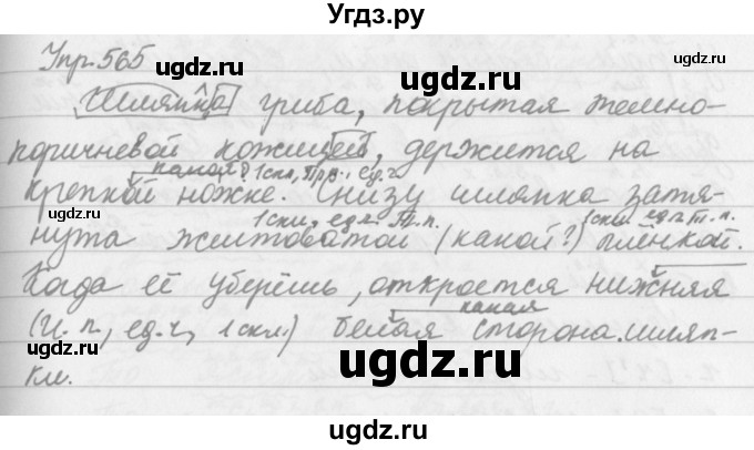 ГДЗ (Решебник №2 к учебнику 2016) по русскому языку 5 класс М.Т. Баранов / упражнение / 565