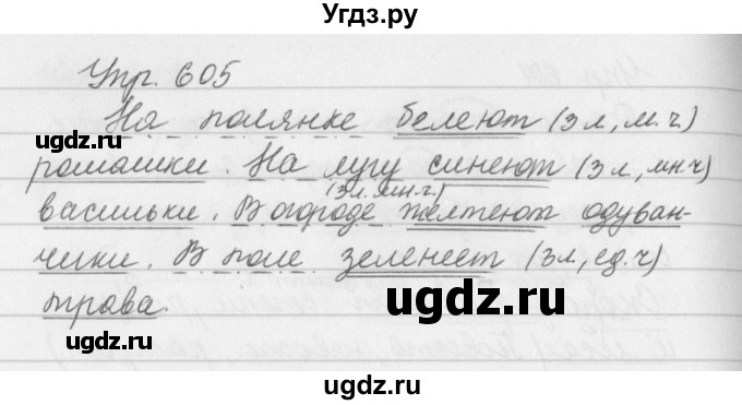ГДЗ (Решебник №2 к учебнику 2016) по русскому языку 5 класс М.Т. Баранов / упражнение / 605
