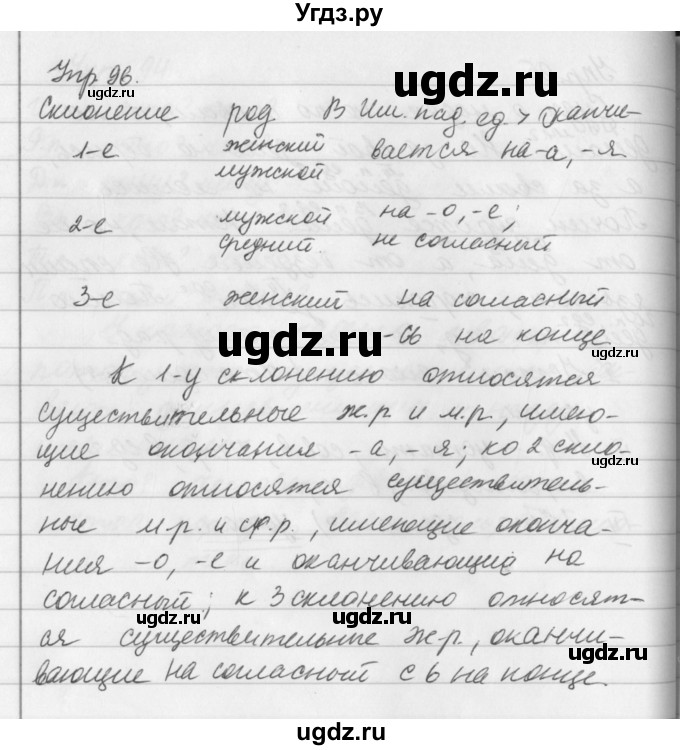 ГДЗ (Решебник №2 к учебнику 2016) по русскому языку 5 класс М.Т. Баранов / упражнение / 96