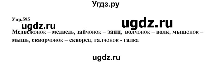ГДЗ (Решебник к учебнику 2023) по русскому языку 5 класс М.Т. Баранов / упражнение / 595