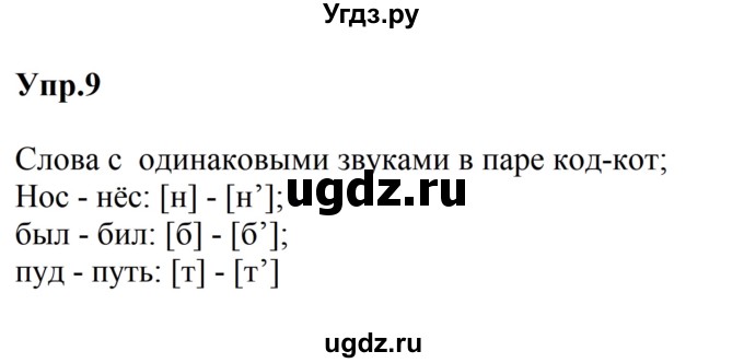 ГДЗ (Решебник к учебнику 2023) по русскому языку 5 класс М.Т. Баранов / упражнение / 9