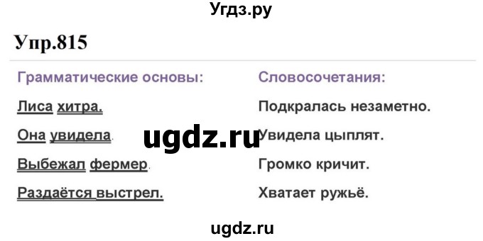 ГДЗ (Решебник к учебнику 2023) по русскому языку 5 класс М.Т. Баранов / упражнение / 815
