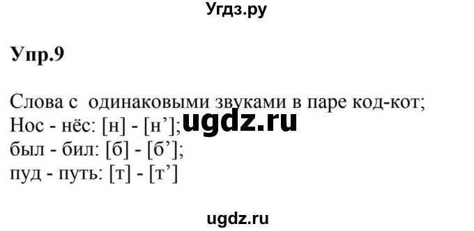 ГДЗ (Решебник к учебнику 2023) по русскому языку 5 класс М.Т. Баранов / упражнение / 9