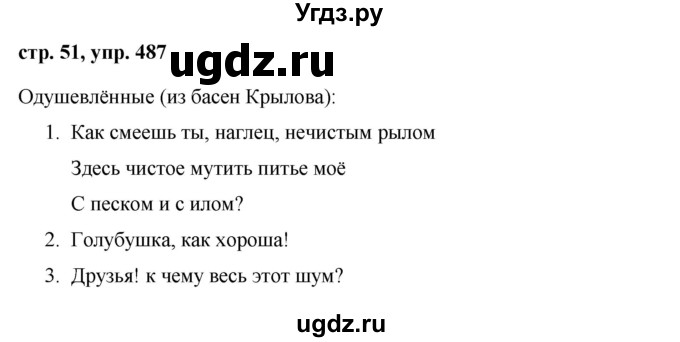 ГДЗ (Решебник №1 к учебнику 2016) по русскому языку 5 класс М.Т. Баранов / упражнение / 487