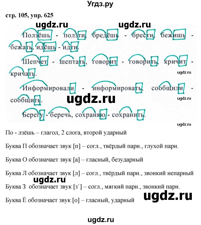ГДЗ (Решебник №1 к учебнику 2016) по русскому языку 5 класс М.Т. Баранов / упражнение / 625