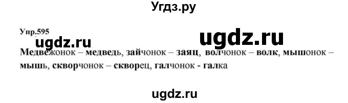 ГДЗ (Решебник к учебнику 2023) по русскому языку 5 класс М.Т. Баранов / упражнение / 595