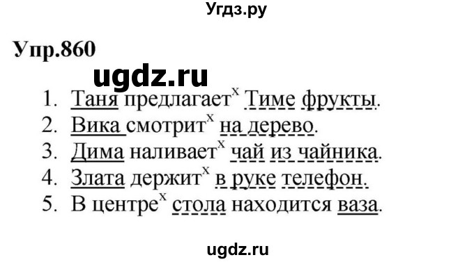 ГДЗ (Решебник к учебнику 2023) по русскому языку 5 класс М.Т. Баранов / упражнение / 860