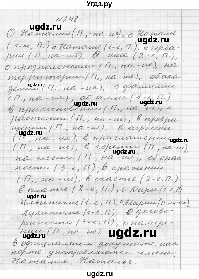 ГДЗ (Решебник №2 к учебнику 2015) по русскому языку 6 класс М.Т. Баранов / упражнение / 248