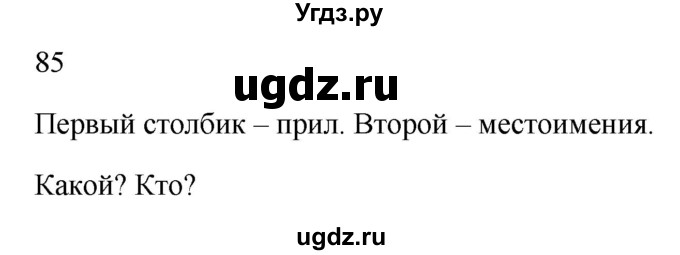 ГДЗ (Решебник к учебнику 2020) по русскому языку 6 класс М.Т. Баранов / материал для самостоятельных наблюдений / §85