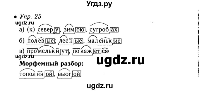 ГДЗ (Решебник №3 к учебнику 2015) по русскому языку 6 класс М.Т. Баранов / упражнение / 25