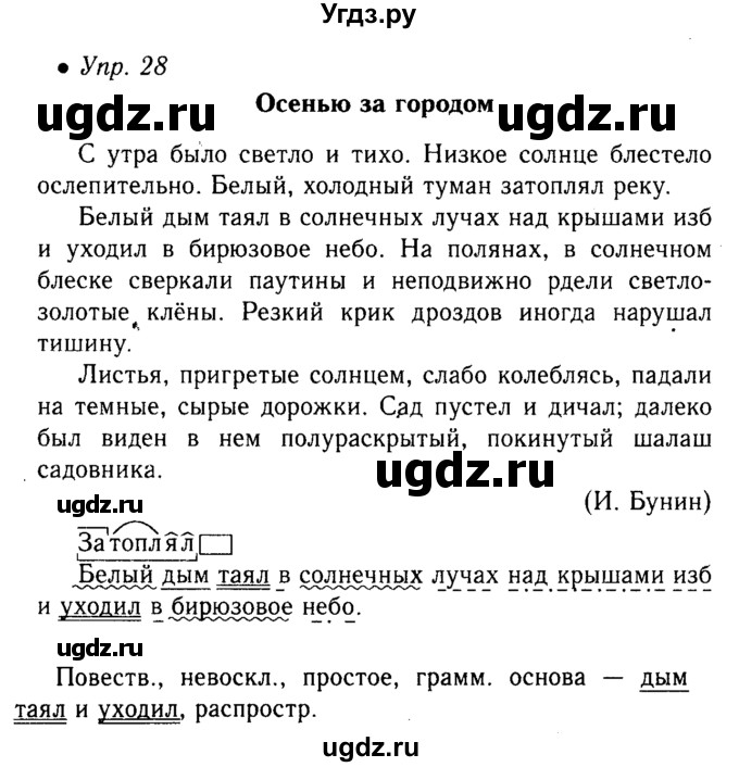 ГДЗ (Решебник №3 к учебнику 2015) по русскому языку 6 класс М.Т. Баранов / упражнение / 28