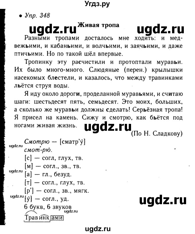 ГДЗ (Решебник №3 к учебнику 2015) по русскому языку 6 класс М.Т. Баранов / упражнение / 348