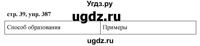 ГДЗ (Решебник №1 к учебнику 2015) по русскому языку 6 класс М.Т. Баранов / упражнение / 387
