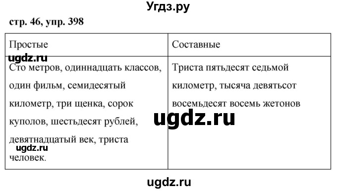 ГДЗ (Решебник №1 к учебнику 2015) по русскому языку 6 класс М.Т. Баранов / упражнение / 398