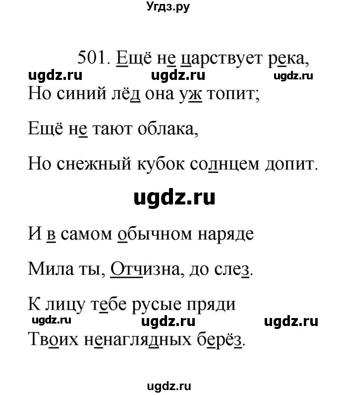 ГДЗ (Решебник к учебнику 2022) по русскому языку 7 класс М.Т. Баранов / упражнение / 501