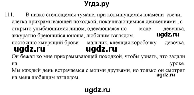 ГДЗ (Решебник к учебнику 2022) по русскому языку 7 класс М.Т. Баранов / упражнение / 111