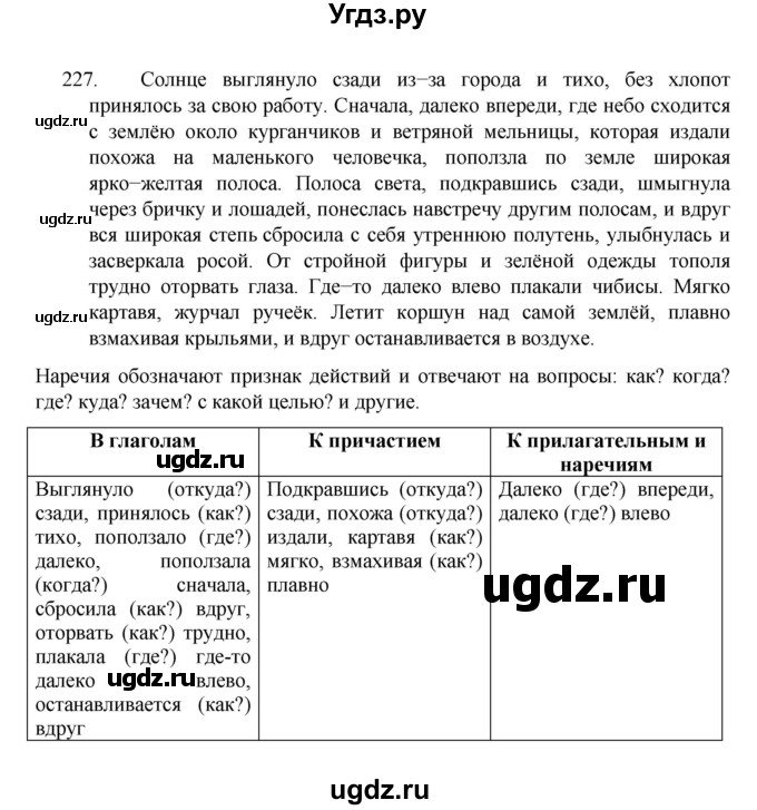 ГДЗ (Решебник к учебнику 2022) по русскому языку 7 класс М.Т. Баранов / упражнение / 227