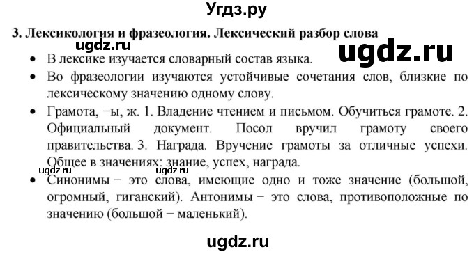 ГДЗ (Решебник к учебнику 2022) по русскому языку 7 класс М.Т. Баранов / материал для самостоятельных наблюдений / §3