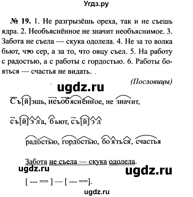 ГДЗ (Решебник №3 к учебнику 2015) по русскому языку 7 класс М.Т. Баранов / упражнение / 19