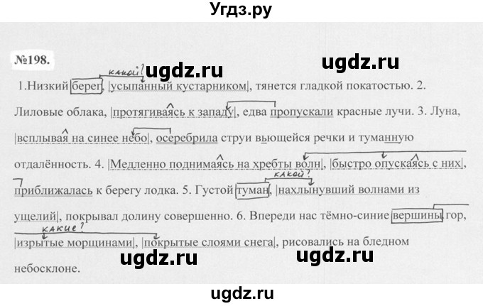 ГДЗ (Решебник №2 к учебнику 2015) по русскому языку 7 класс М.Т. Баранов / упражнение / 198