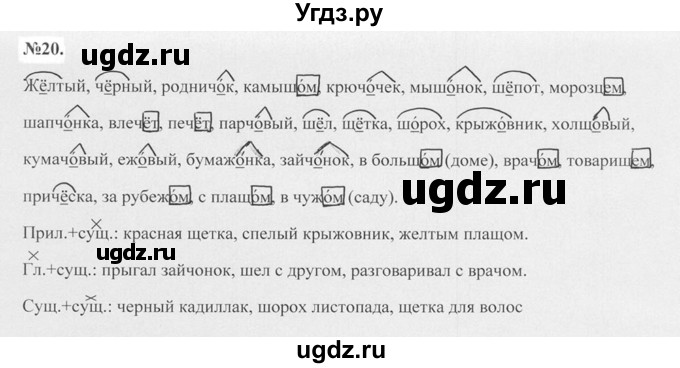ГДЗ (Решебник №2 к учебнику 2015) по русскому языку 7 класс М.Т. Баранов / упражнение / 20