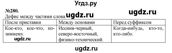 ГДЗ (Решебник №2 к учебнику 2015) по русскому языку 7 класс М.Т. Баранов / упражнение / 280