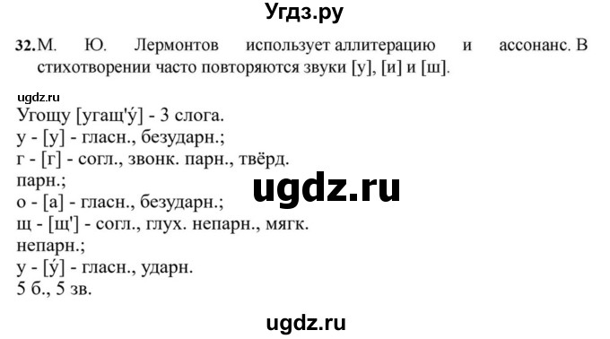 ГДЗ (Решебник к учебнику 2023) по русскому языку 7 класс М.Т. Баранов / упражнение / 32