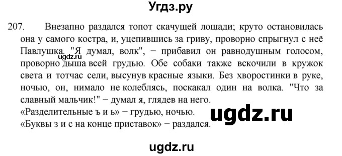 ГДЗ (Решебник к учебнику 2022) по русскому языку 7 класс М.Т. Баранов / упражнение / 207