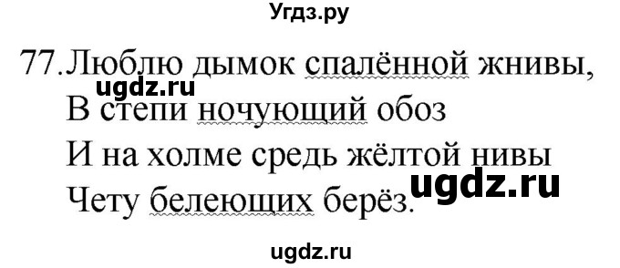 ГДЗ (Решебник к учебнику 2022) по русскому языку 7 класс М.Т. Баранов / упражнение / 77