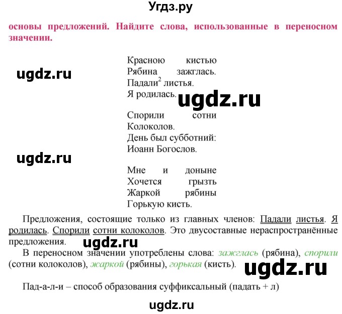 ГДЗ (Решебник №2) по русскому языку 8 класс Т.А. Ладыженская / упражнение номер / 74(продолжение 2)