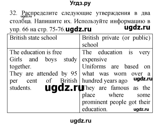 ГДЗ (Решебник №1 2008) по английскому языку 7 класс (Enjoy English) М.З. Биболетова / unit 3 / домашнее задание / 32