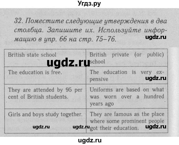 ГДЗ (Решебник №2 2008) по английскому языку 7 класс (Enjoy English) М.З. Биболетова / unit 3 / домашнее задание / 32