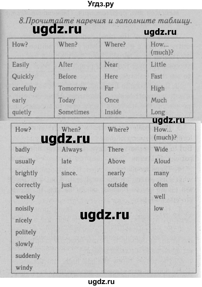 ГДЗ (Решебник №2 2008) по английскому языку 7 класс (Enjoy English) М.З. Биболетова / unit 4 / упражнение / 8