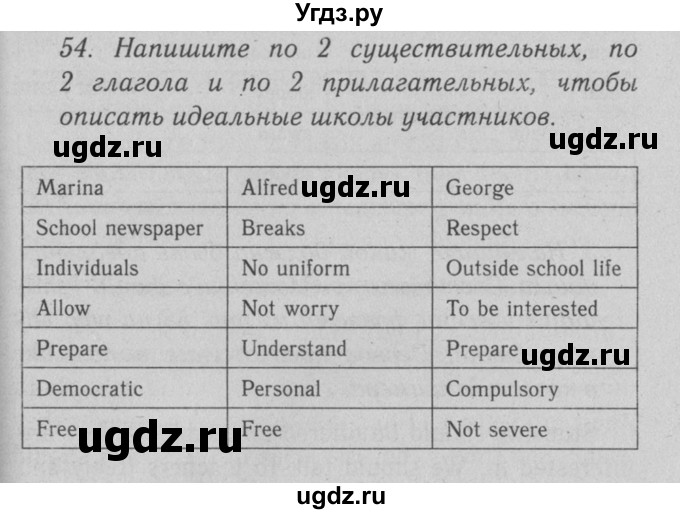 ГДЗ (Решебник №2) по английскому языку 7 класс (Enjoy English) М.З. Биболетова / unit 3 / section 1-9 / 54