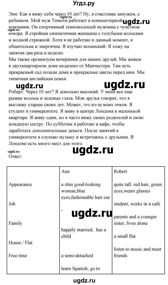 ГДЗ (Решебник 2017) по английскому языку 7 класс (Enjoy English) М.З. Биболетова / unit 1 / упражнение / 22(продолжение 2)