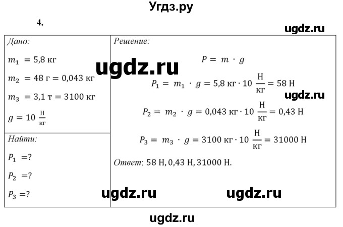 ГДЗ (Решебник к учебнику 2021 (Просвещение)) по физике 7 класс А.В. Перышкин / § 28 / упражнение 16 (2021) / 4