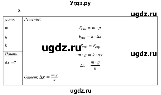 ГДЗ (Решебник к учебнику 2021 (Просвещение)) по физике 7 класс А.В. Перышкин / § 28 / упражнение 16 (2021) / 8