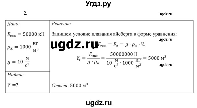 ГДЗ (Решебник к учебнику 2021 (Просвещение)) по физике 7 класс А.В. Перышкин / § 49 / упражнение 31 (2021) / 2