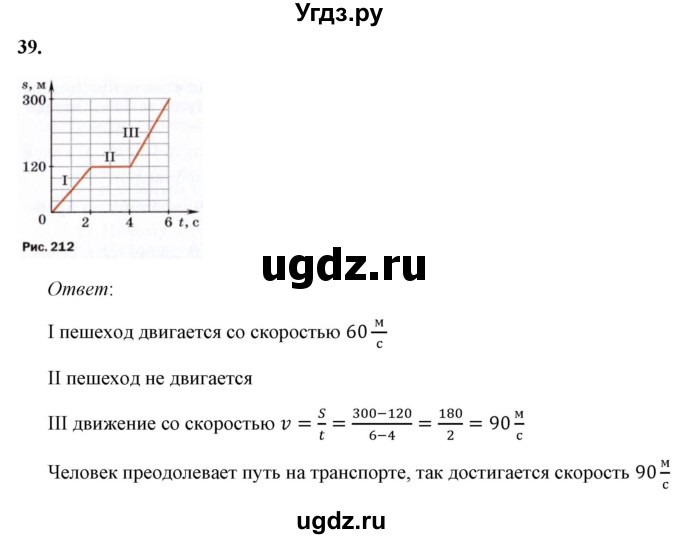 ГДЗ (Решебник к учебнику 2021 (Просвещение)) по физике 7 класс А.В. Перышкин / задача / 39