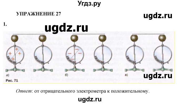 ГДЗ (Решебник к учебнику 2021 (Просвещение)) по физике 8 класс А.В. Перышкин / § 34 / упражнение 27 (2021) / 1