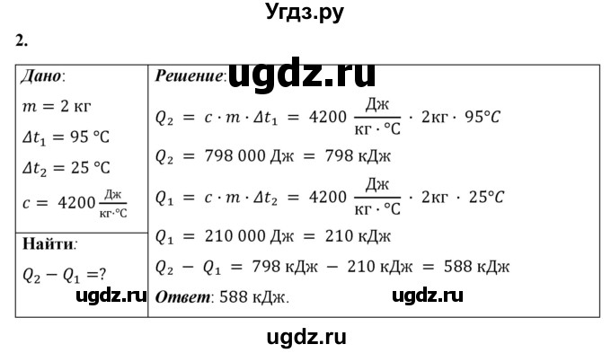 ГДЗ (Решебник к учебнику 2021 (Просвещение)) по физике 8 класс А.В. Перышкин / § 9 / упражнение 8 (2021) / 2