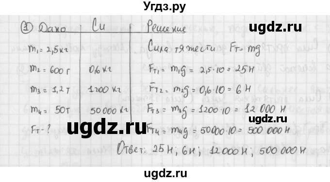 ГДЗ (Решебник №1 к учебнику 2014) по физике 9 класс Перышкин А.В. / § 16 / упражнение 16 / 1