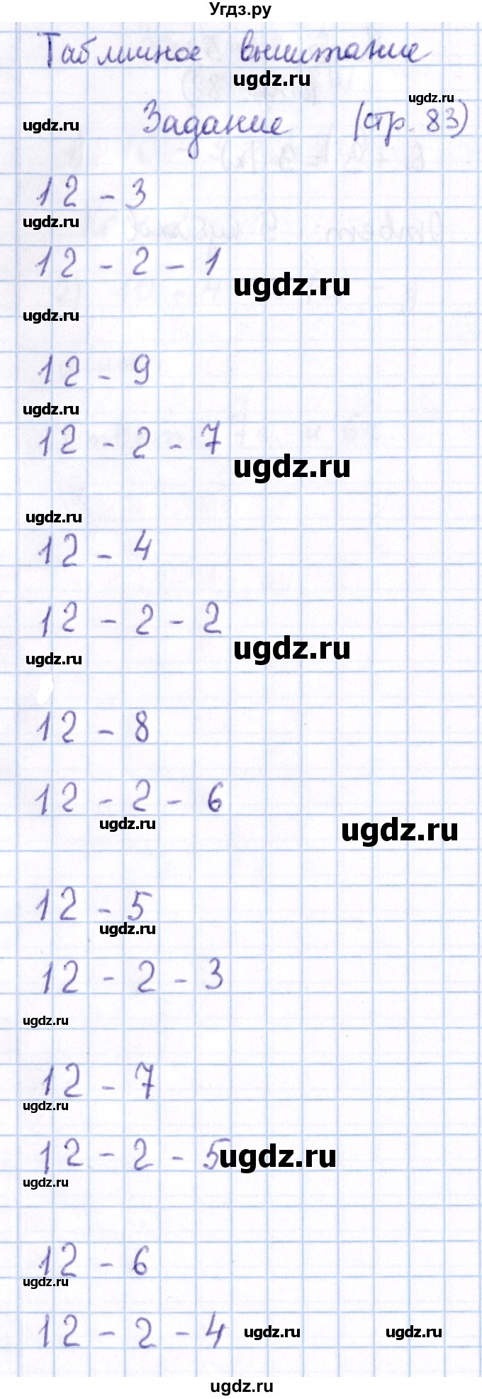 ГДЗ (Решебник №2 к учебнику 2016) по математике 1 класс М.И. Моро / часть 2 / страница / 83