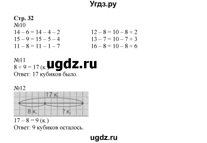 ГДЗ (Решебник к тетради 2023) по математике 2 класс (рабочая тетрадь) Моро М. И. / часть 1 / 32