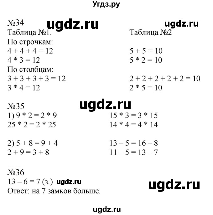 ГДЗ (Решебник к тетради 2023) по математике 2 класс (рабочая тетрадь) Моро М. И. / часть 2 / 33