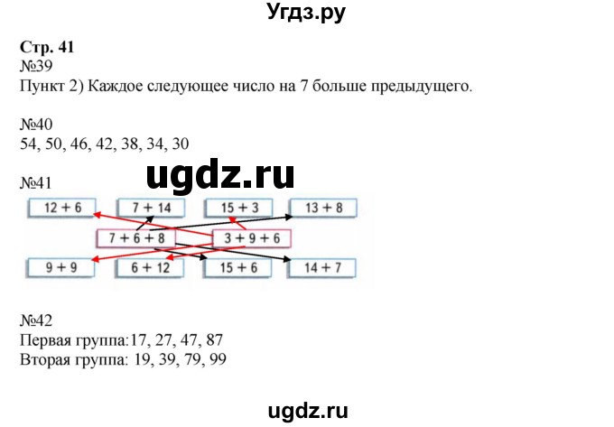 ГДЗ (Решебник №1 к тетради 2016) по математике 2 класс (рабочая тетрадь) Моро М. И. / часть 1 / 41