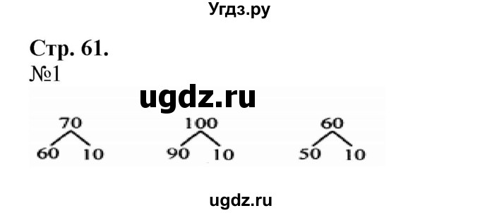 ГДЗ (Решебник к учебнику 2023) по математике 2 класс М.И. Моро / часть 1 / страница 61 (61) / 1