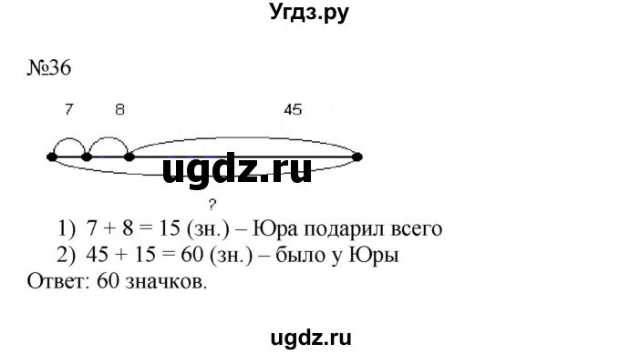 ГДЗ (Решебник №1 к учебнику 2015) по математике 2 класс М.И. Моро / часть 2 / страница 28 (22-27) / 36